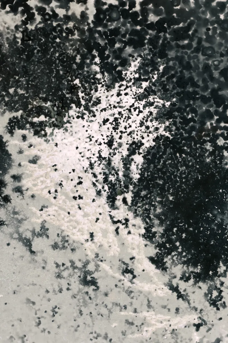 Lumen prints of chemical reaction.