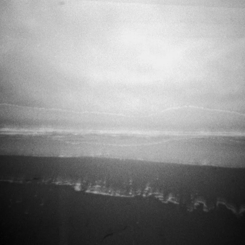 Pinhole photo of landscape.
