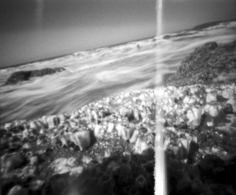 Pinhole photo of landscape.