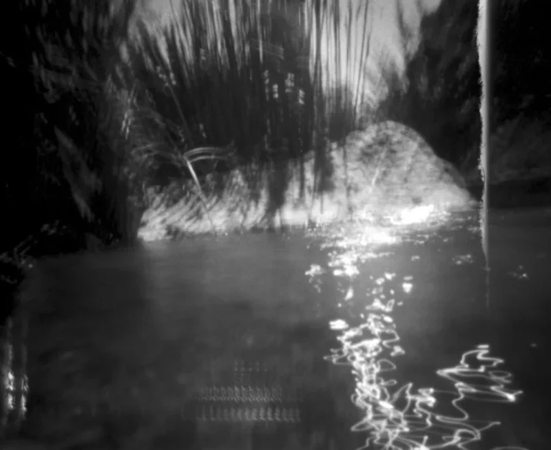 Pinhole photo of landscape.