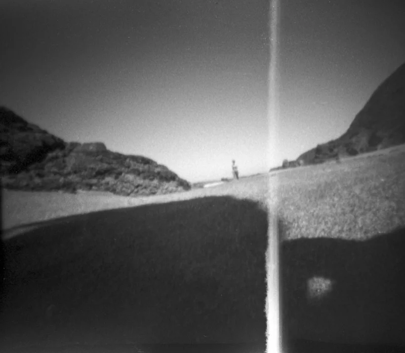 Pinhole photo of landscape.