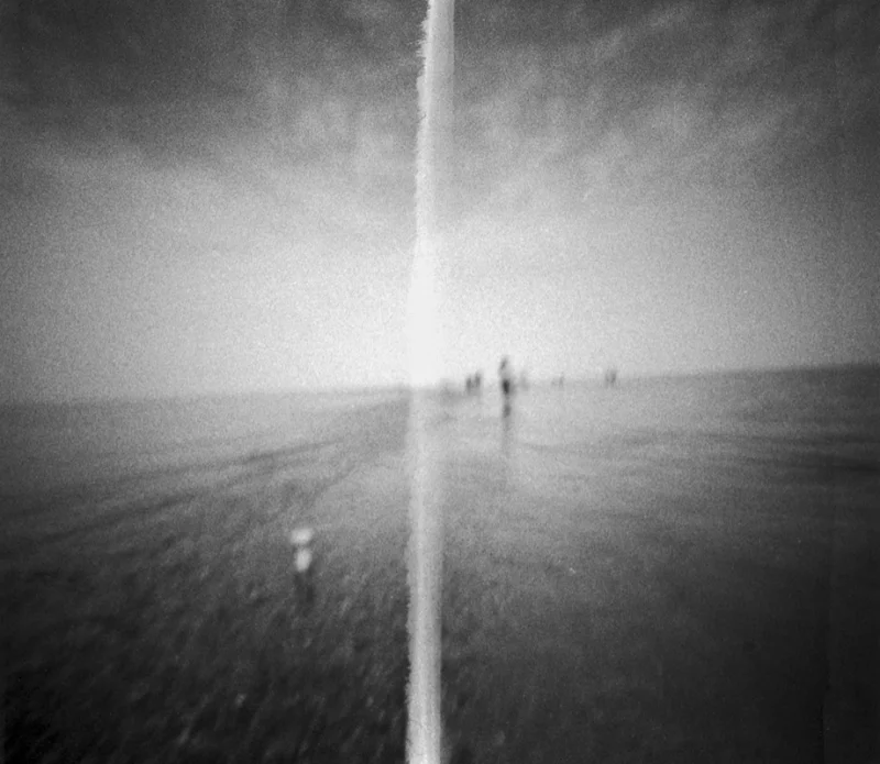 Pinhole photo of landscape.