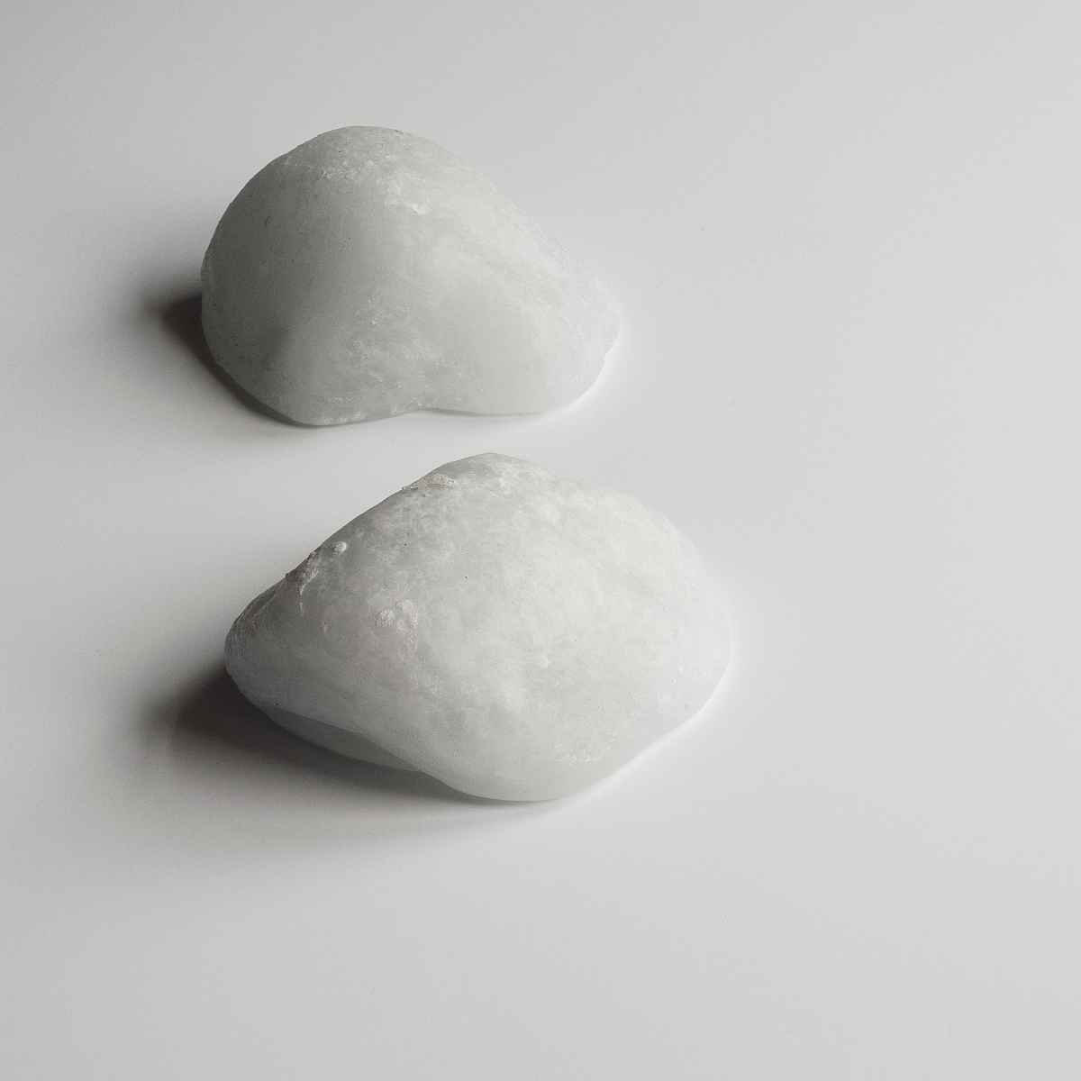 Rocks in cast glass.