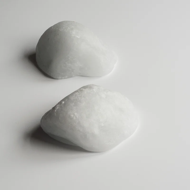 Rocks in cast glass.