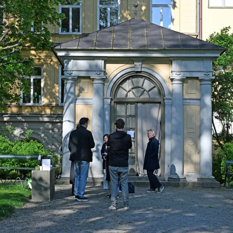Outdoor view of the pavilion.