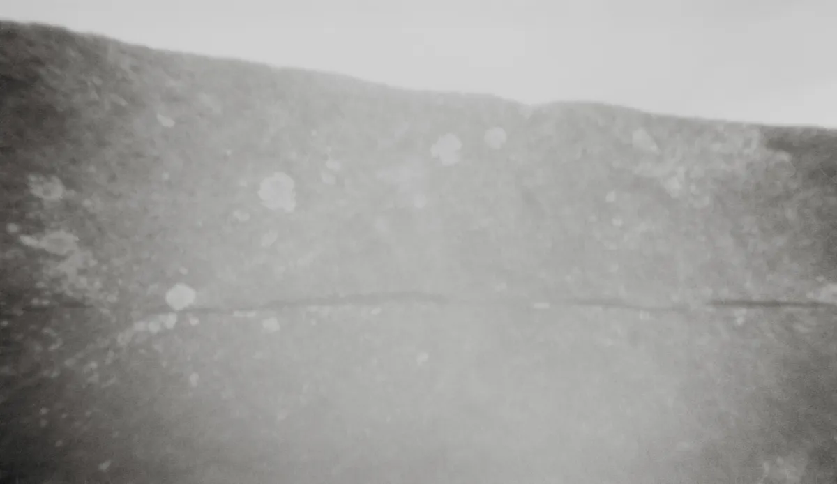 Pinhole photo of rocks