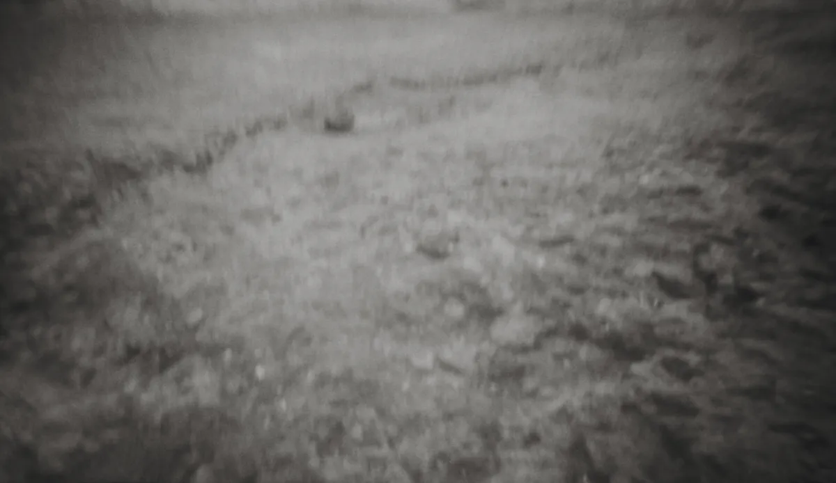 Pinhole photo of rocks