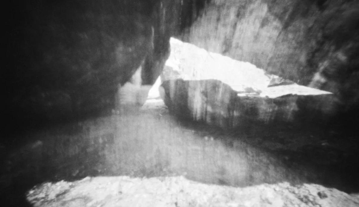 Pinhole photography landscape.