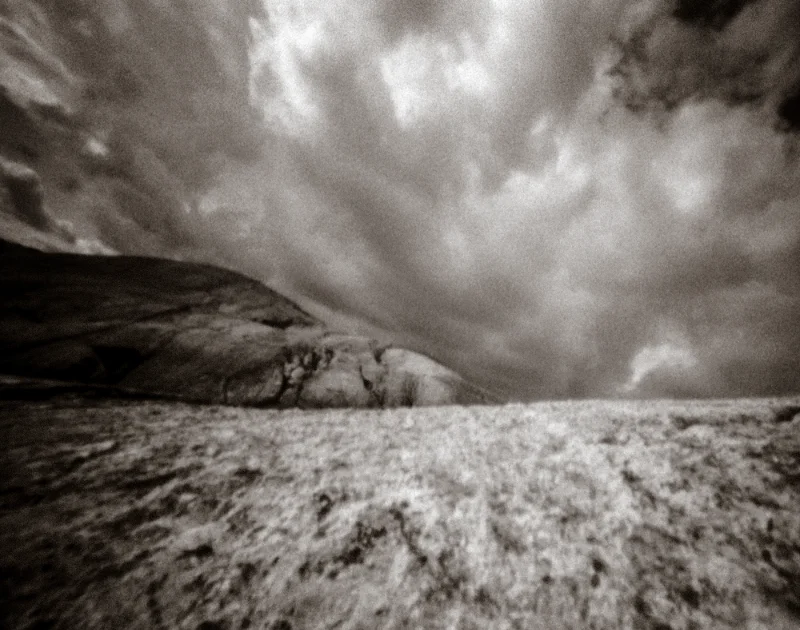 Pinhole photo of landscape.